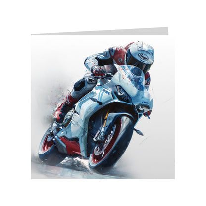 Square Greeting Cards with Super Motorbikes