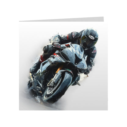 Square Greeting Cards with Super Motorbikes