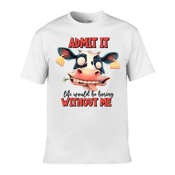 Mens T-Shirt (Gildan Softstyle 64000) - Sarcastic Quotes with Cows - Group 1