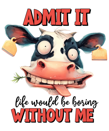 Adult - Sarcastic Sayings with Cows - 28x  images