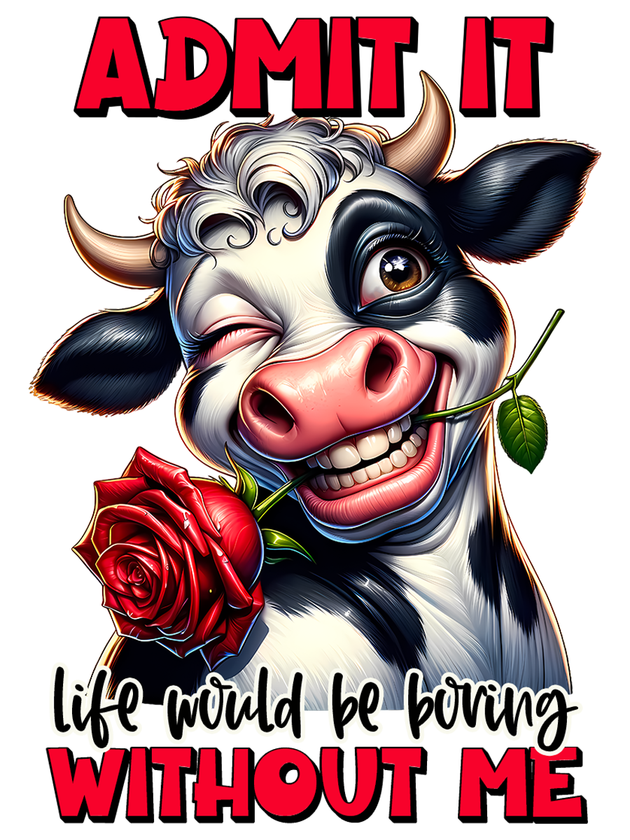Adult - Sarcastic Sayings with Cows - 28x  images