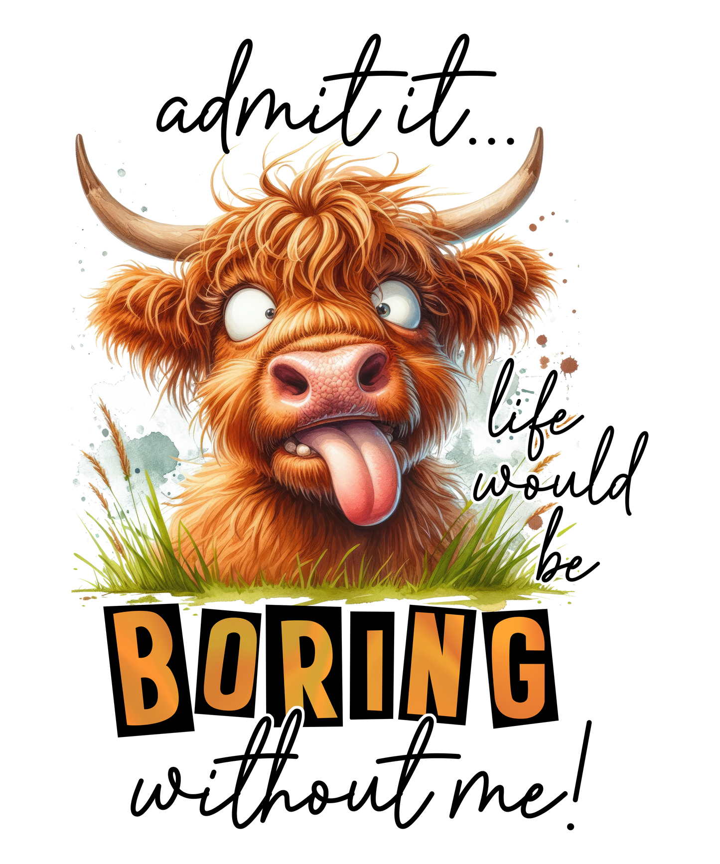 Adult - Sarcastic Sayings with Cows - 28x  images