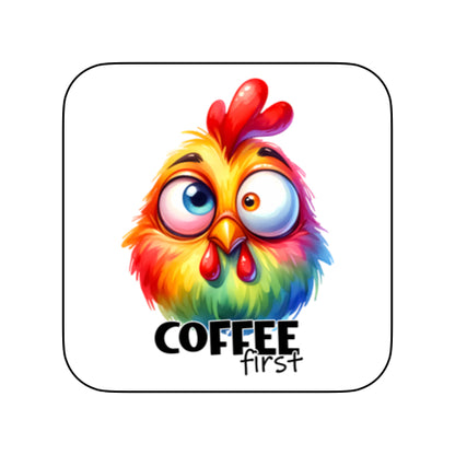 Coasters of Sarcastic Quotes with Chickens