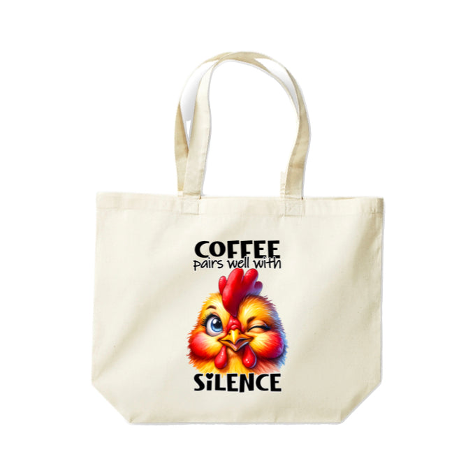 Cotton Tote Bags 18ltr-  Sarcastic Quotes with Chickens