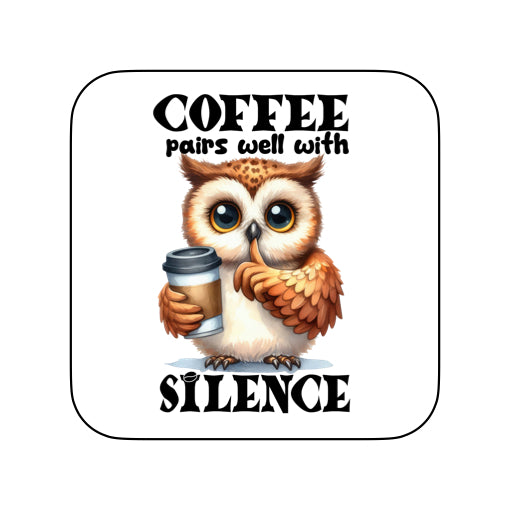 Coasters of Sarcastic Quotes with Owls