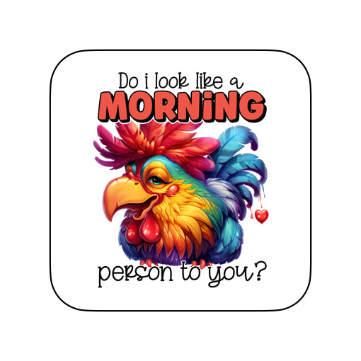 Coasters of Sarcastic Quotes with Chickens
