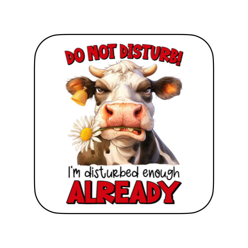 Coasters of Sarcastic Quotes with Cows