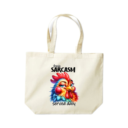 Cotton Tote Bags 18ltr-  Sarcastic Quotes with Chickens