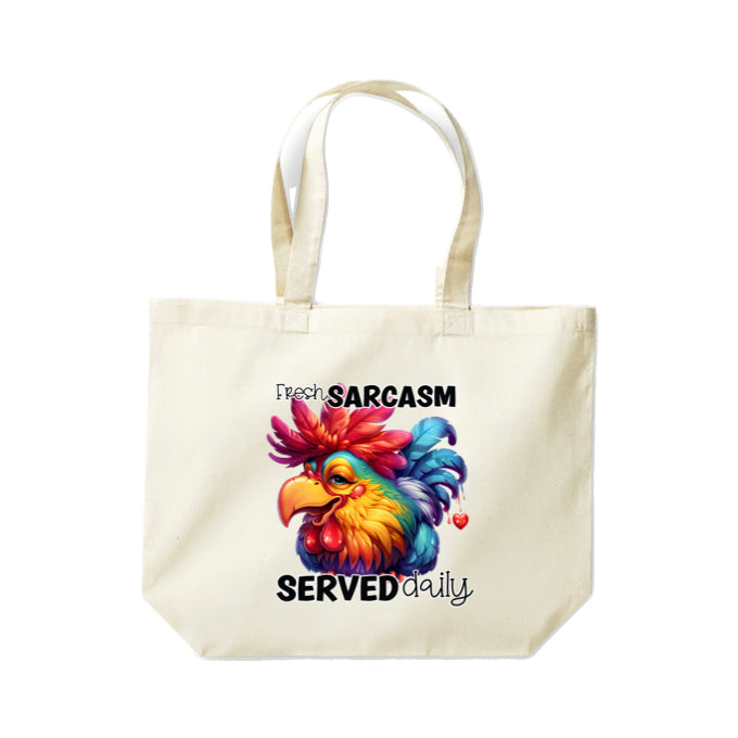 Cotton Tote Bags 18ltr-  Sarcastic Quotes with Chickens