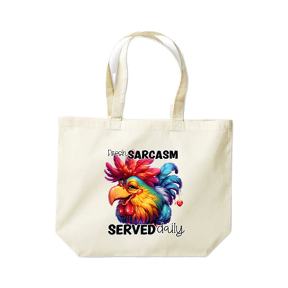 Cotton Tote Bags 18ltr-  Sarcastic Quotes with Chickens