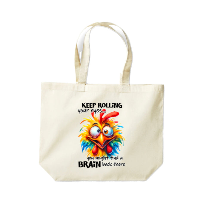 Cotton Tote Bags 18ltr-  Sarcastic Quotes with Chickens