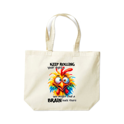 Cotton Tote Bags 18ltr-  Sarcastic Quotes with Chickens