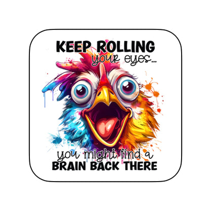 Coasters of Sarcastic Quotes with Chickens