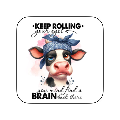 Coasters of Sarcastic Quotes with Cows