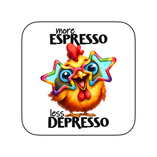 Coasters of Sarcastic Quotes with Chickens