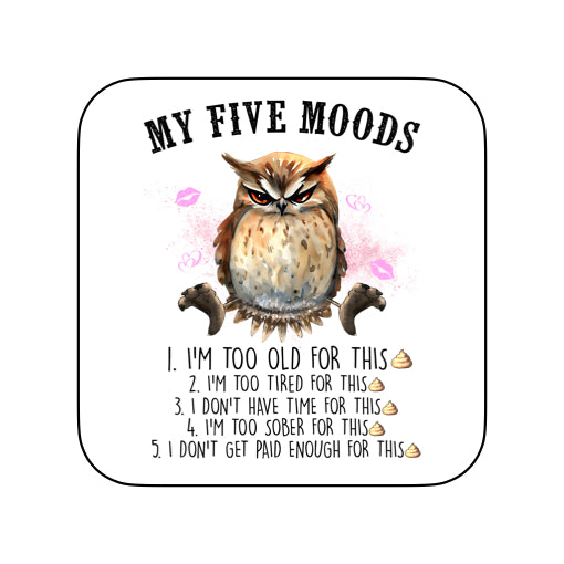 Coasters of Sarcastic Quotes with Owls