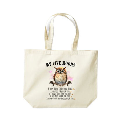 Cotton Tote Bags 18ltr-  Sarcastic Quotes with Owls