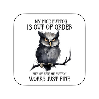 Coasters of Sarcastic Quotes with Owls