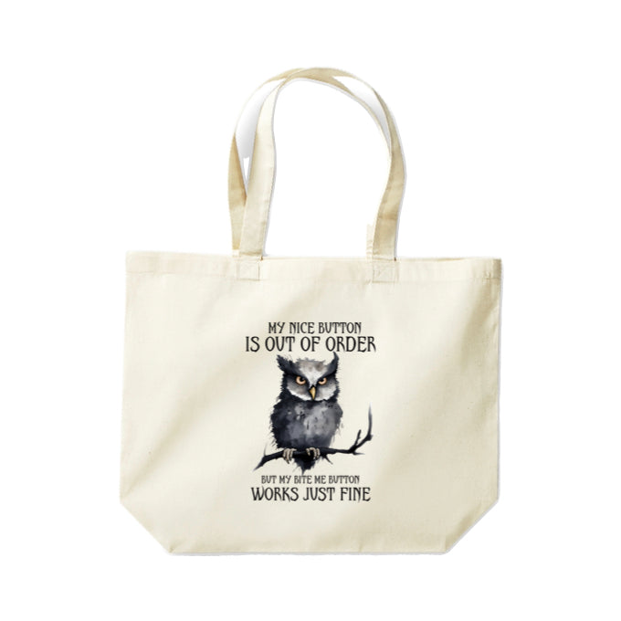 Cotton Tote Bags 18ltr-  Sarcastic Quotes with Owls