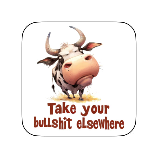 Coasters of Sarcastic Quotes with Cows