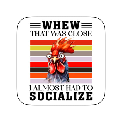 Coasters of Sarcastic Quotes with Chickens