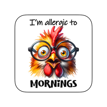 Coasters of Sarcastic Quotes with Chickens