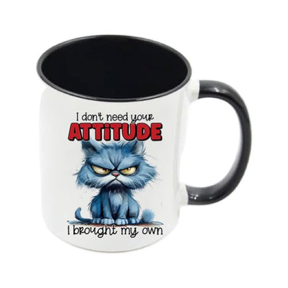 Mug - 11oz - Sarcastic Funny Sayings with 12x images of different cats