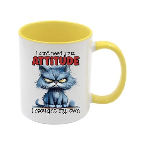 Mug - 11oz - Sarcastic Funny Sayings with 12x images of different cats