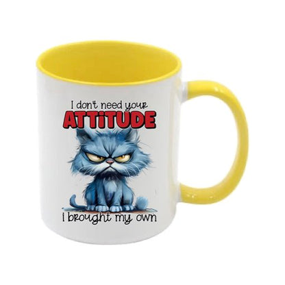 Mug - 11oz - Sarcastic Funny Sayings with 12x images of different cats