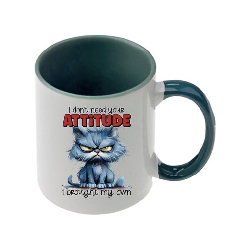 Mug - 11oz - Sarcastic Funny Sayings with 12x images of different cats