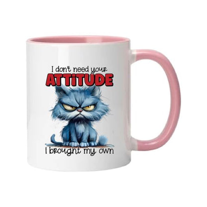 Mug - 11oz - Sarcastic Funny Sayings with 12x images of different cats