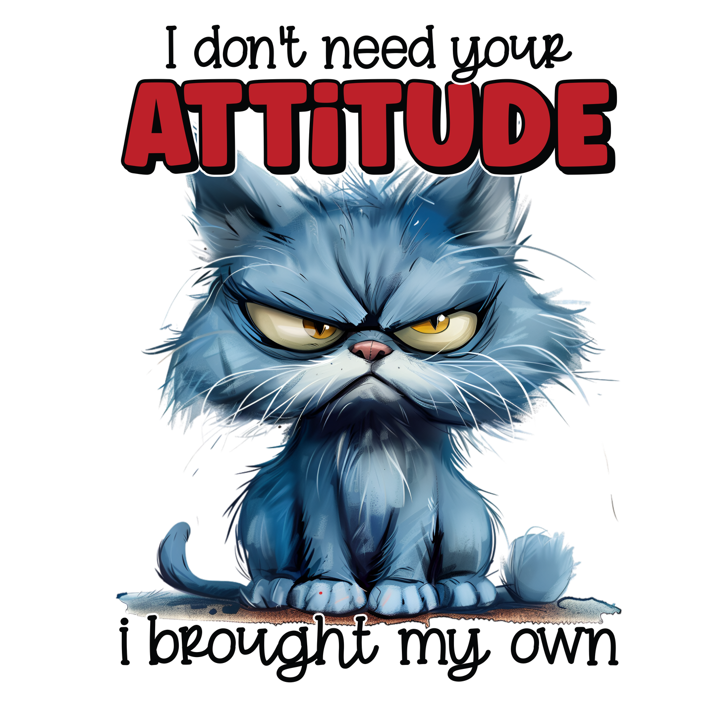 Adult - Sarcastic Sayings with Cats - 12x  images