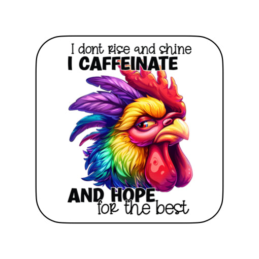 Coasters of Sarcastic Quotes with Chickens