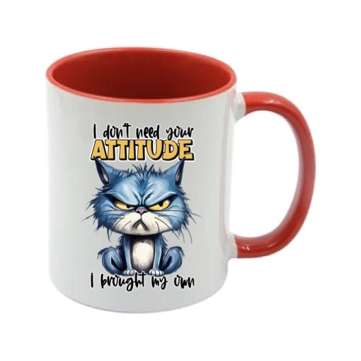 Mug - 11oz - Sarcastic Funny Sayings with 12x images of different cats