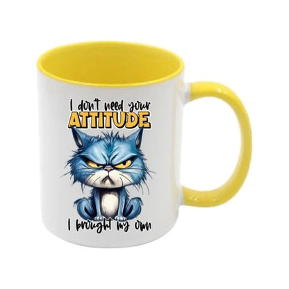 Mug - 11oz - Sarcastic Funny Sayings with 12x images of different cats