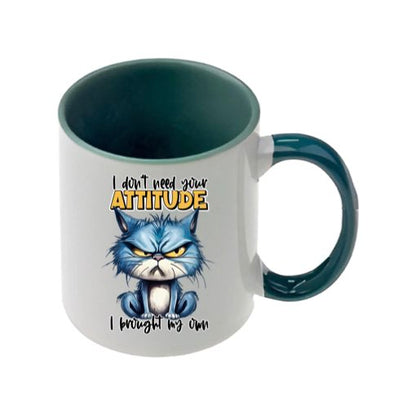 Mug - 11oz - Sarcastic Funny Sayings with 12x images of different cats