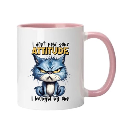Mug - 11oz - Sarcastic Funny Sayings with 12x images of different cats