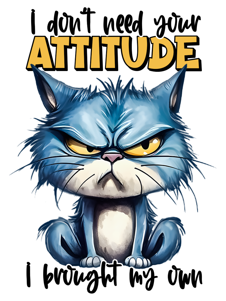 Adult - Sarcastic Sayings with Cats - 12x  images