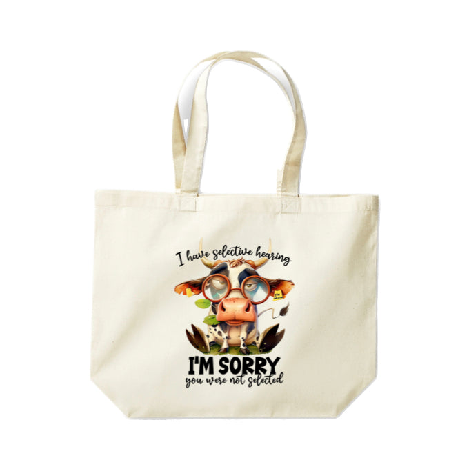 Cotton Tote Bags 18ltr- Sarcastic Quotes with Cows