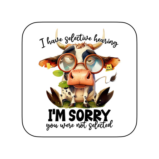 Coasters of Sarcastic Quotes with Cows