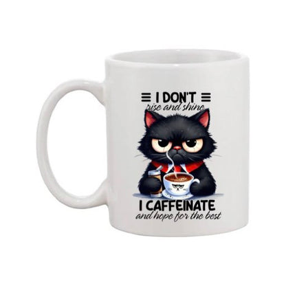 Mug - 11oz - Sarcastic Funny Sayings with 12x images of different cats