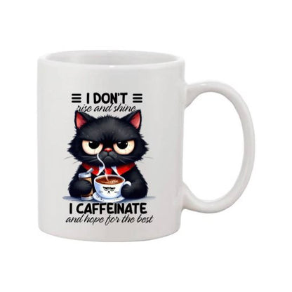 Mug - 11oz - Sarcastic Funny Sayings with 12x images of different cats