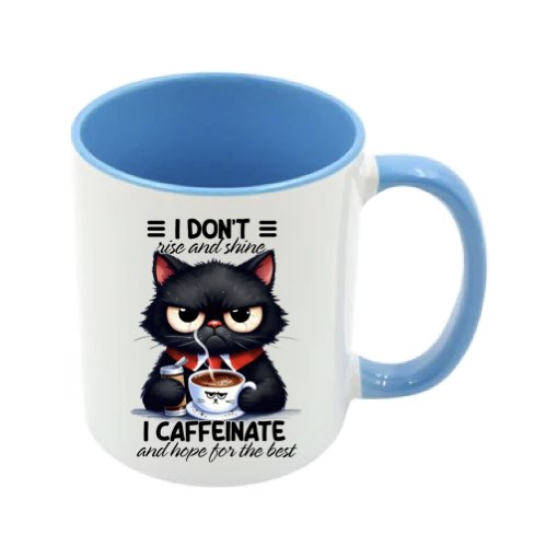 Mug - 11oz - Sarcastic Funny Sayings with 12x images of different cats