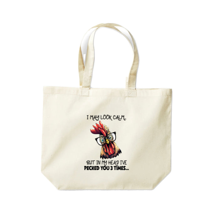 Cotton Tote Bags 18ltr-  Sarcastic Quotes with Chickens