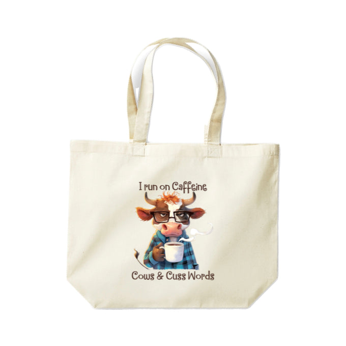 Cotton Tote Bags 18ltr- Sarcastic Quotes with Cows