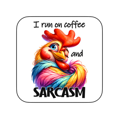 Coasters of Sarcastic Quotes with Chickens