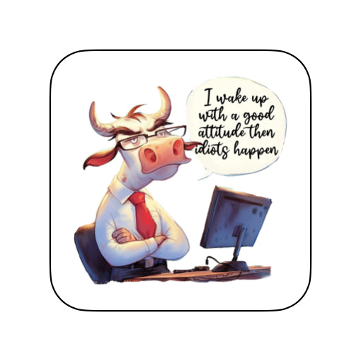 Coasters of Sarcastic Quotes with Cows