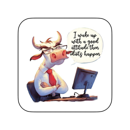 Coasters of Sarcastic Quotes with Cows