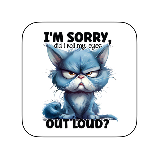 Coasters of Sarcastic Quotes with Cats