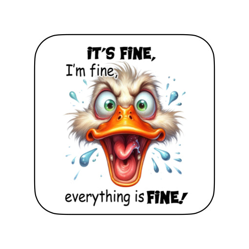 Coasters of Sarcastic Quotes with Ducks